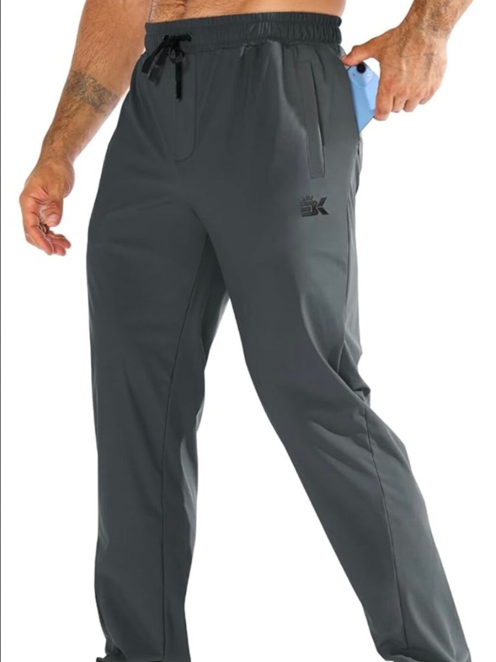 Mens Workout Sweatpant Zip Pocket